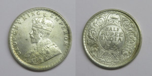 Gerge V King, ½ Rupee