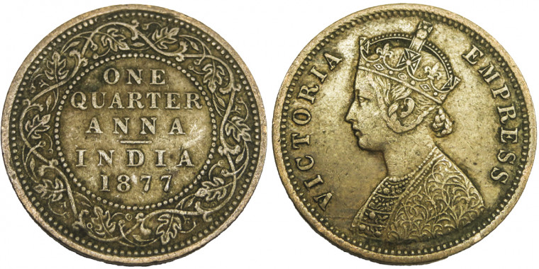 Victoria Empress- One Quarter Anna # lot 2