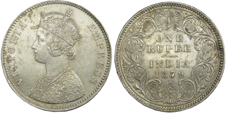 Victoria Empress, One Rupee -1879 # lots 3