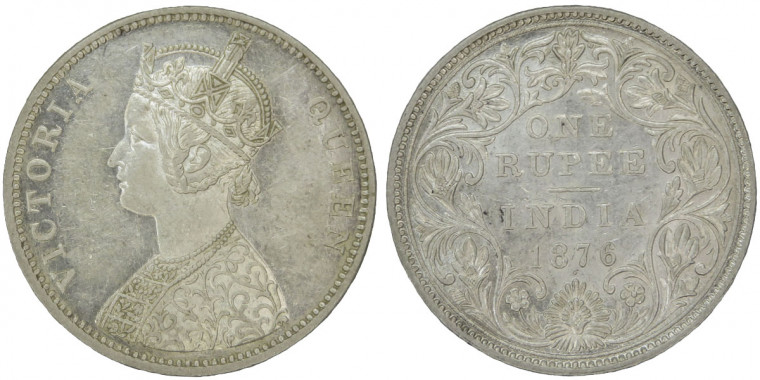 Victoria Queen, One Rupee -1876