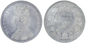 Victoria Queen, One Quarter Anna-1877 # lots 3