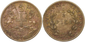 East India Company, 1/2 PICE - 1853