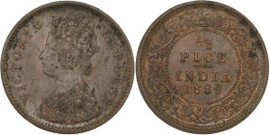 Victoria Empress, ½ PICE - 1889