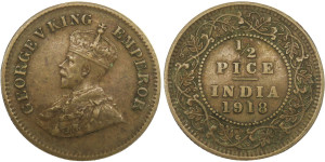 Gerge V King, ½ Pice - 1818