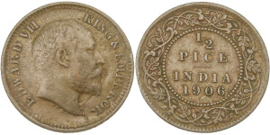 Edward VII, ½ PICE - 1906 # lots 2