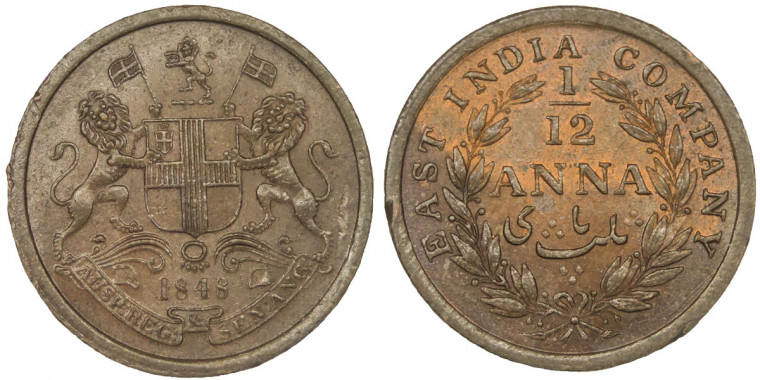 East India Company, 1/12 ANNA - 1848