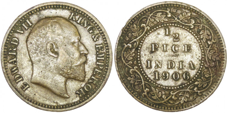 Edward VII, ½ PICE - 1906 # lots 5