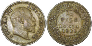 Edward VII, ½ PICE - 1906 # lots 6