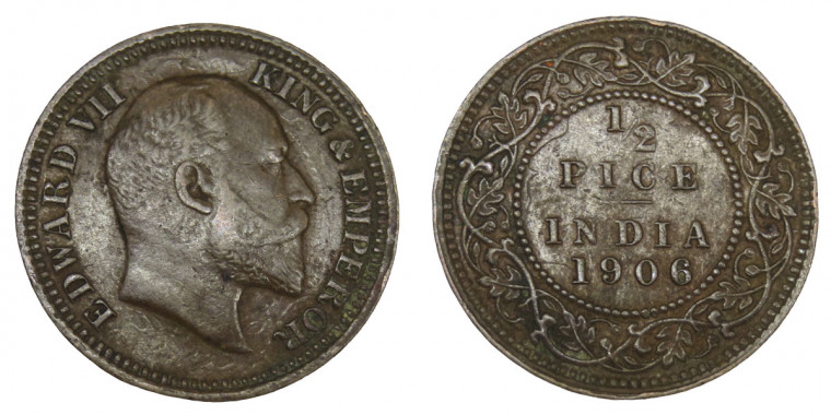 Edward VII, ½ PICE - 1906 # lots 11