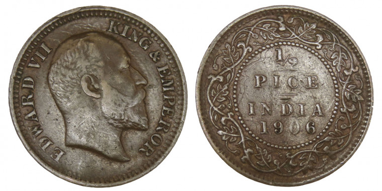 Edward VII, ½ PICE - 1906 # lots 12