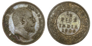 Edward VII, ½ PICE - 1906 # lots 13