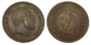 Edward VII, ½ PICE - 1906 # lots 17