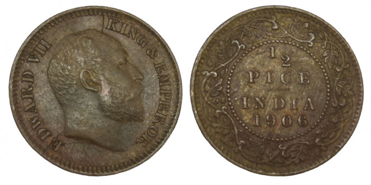 Edward VII, ½ PICE - 1906 # lots 17