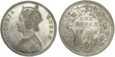 Victoria Queen, One Rupee-1862 # lots 2