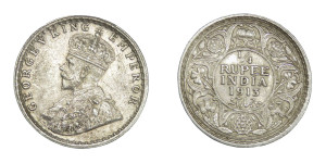 George V, 1/4 Rupee - 1913 # lots 7