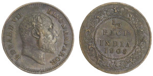 Edward VII, ½ PICE - 1908 # lots 2