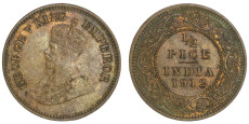 George V King, ½ PICE 1912 # lots 2