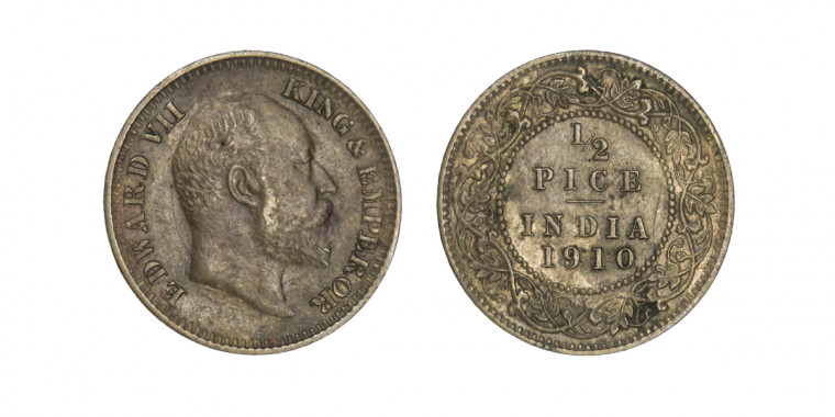 Edward VII, ½ PICE - 1910 # lots 6