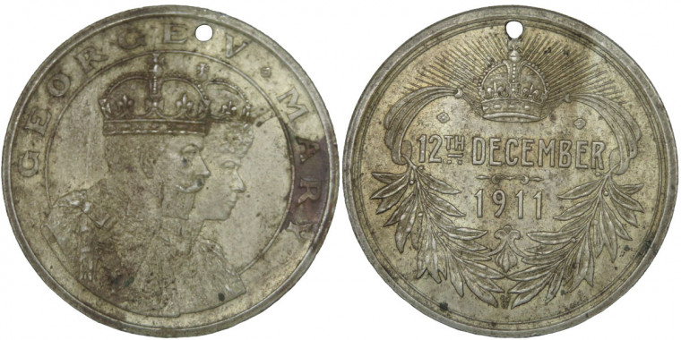 British Medal George V Mary December 1911