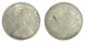 Victoria Queen, One Rupee - 1874 # Lot 2