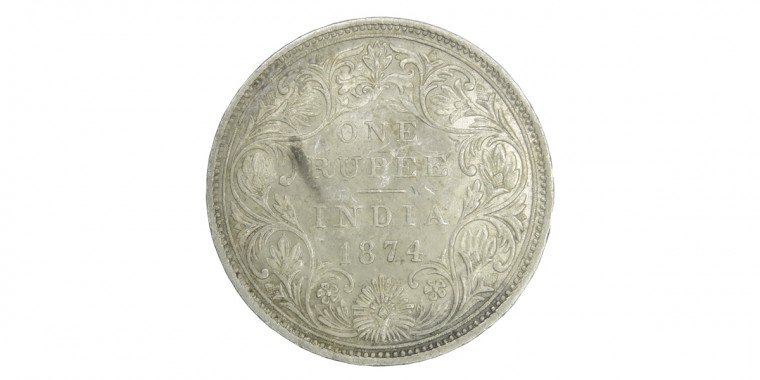 Victoria Queen, One Rupee - 1874 # Lot 2