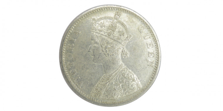 Victoria Queen, One Rupee - 1874