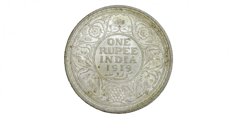 George V King Emperor, One Rupee - 1919