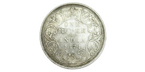 Victoria Queen, One Rupee - 1874 # Lot 3