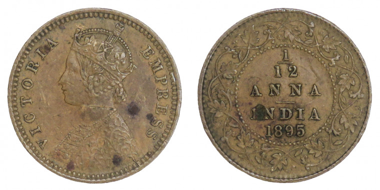 Victoria Empress, 1/12 Anna - 1895