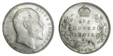 Edward VII King & Emperor, One Rupee - 1905 # Lot 2