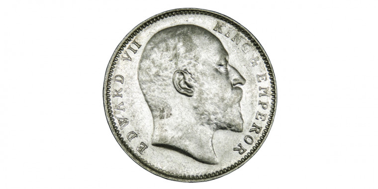 Edward VII King & Emperor, One Rupee - 1909 # Lot 2