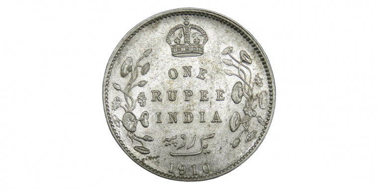 Edward VII King & Emperor, One Rupee - 1910