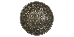 George V King Emperor, 1/2 Pice - 1925