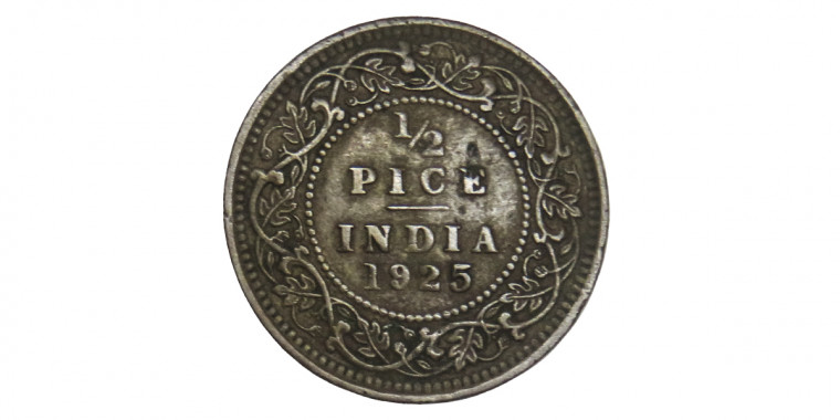 George V King Emperor, 1/2 Pice - 1925