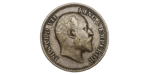 Edward VII King Emperor, One Quarter Anna - 1906 (Bronze)