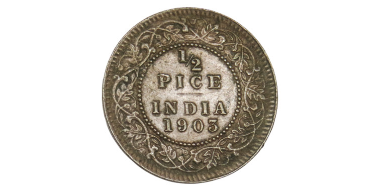 Edward VII King & Emperor, 1/2 Pice - 1903