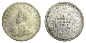 George V King Emperor, Half Rupee - 1912 # Lot 2