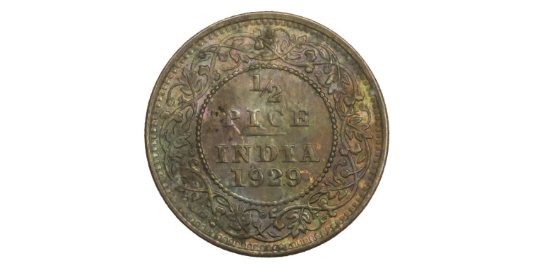 George V King Emperor, 1/2 Pice -1929