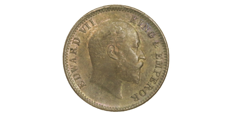 Edward VII King & Emperor, One Quarter Anna - 1908