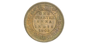 Edward VII King & Emperor, One Quarter Anna - 1908