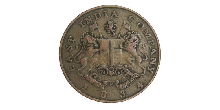 East India Company, Half Anna – 1834 # Lot 4