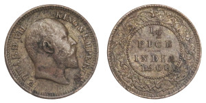 Edward VII King & Emperor, 1/2 Pice - 1906 # Lot 4