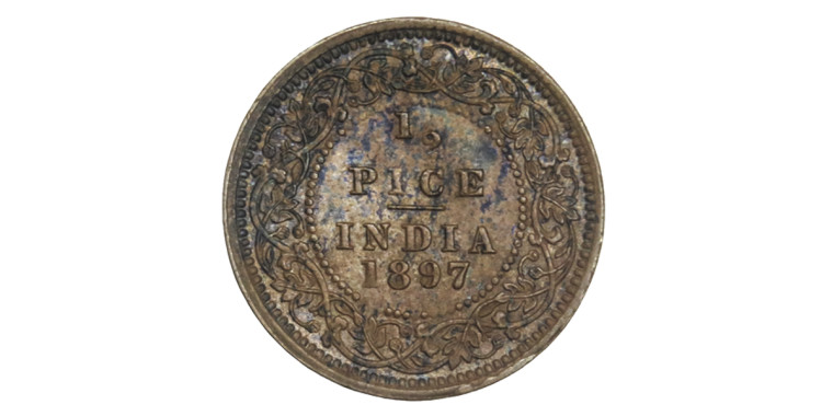 Victoria Empress, 1/2 PICE - 1897 # Lot 2