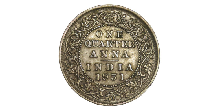 George V King Emperor, One Quarter Anna - 1931 # Lot 2