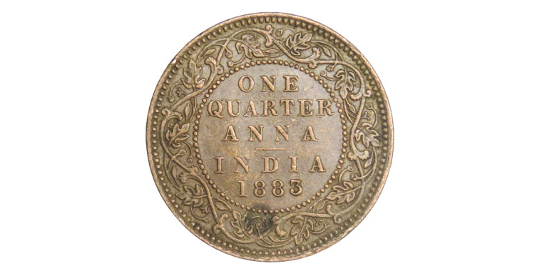 Victoria Empress, One Quarter Anna -1883 # lots 16