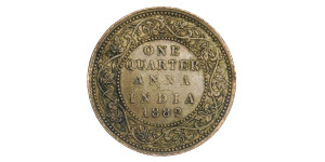 Victoria Empress, One Quarter Anna - 1882 # lots 23