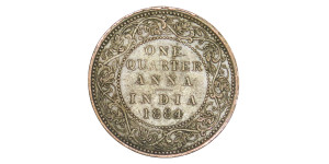 Victoria Empress, One Quarter Anna -1884 # lots 14