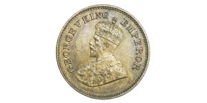 George V King Emperor, 1/2 PICE -1917 # Lot 2