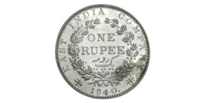 Victoria Queen, One Rupee - 1840 # Lot 3