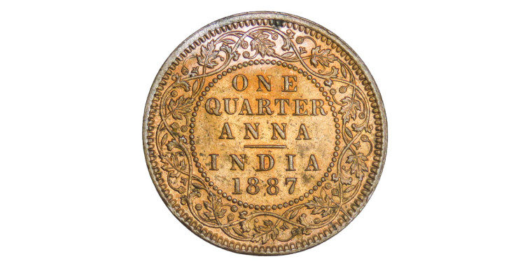 Victoria Empress, One Quarter Anna - 1887 # lots 4